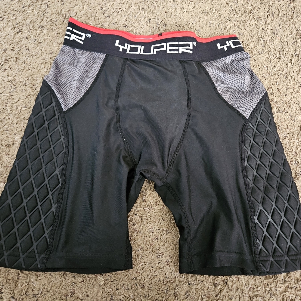 Youper youth elite padded baseball sliding shorts